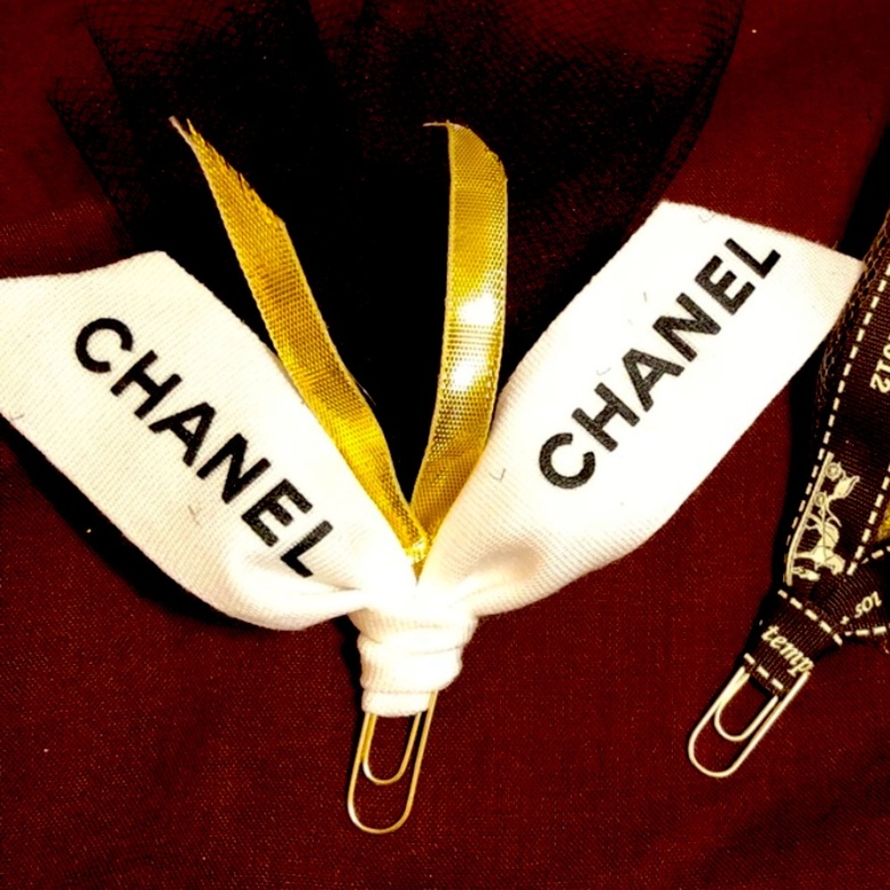 Chanel ribbon paper clip.